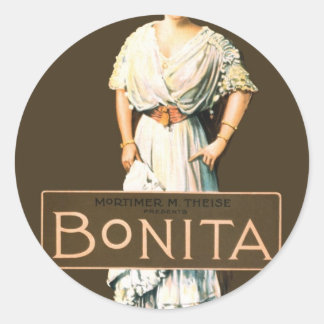 bonita runt klistermärke
