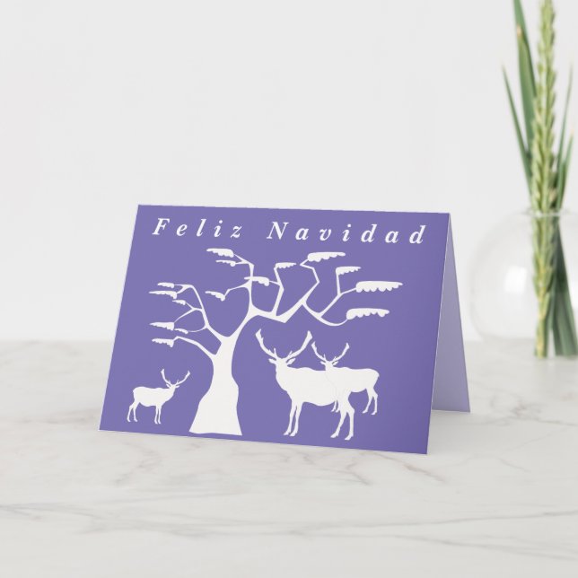 Bonita silueta de alce tarjeta de Navidad Kort (Framsida)