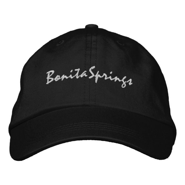 Bonita Springs Florida Embroidered Baseball Hat Broderad Keps (Framsida)