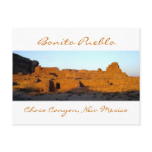 Bonito Pueblo Chaco Canyon vid Sunset