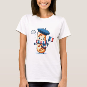 Bonjour Baguette - Charming Fransk Thmet T Shirt