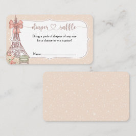Bonjour Bebe Beige Parisian Diaper Raffle Card Tilläggskort
