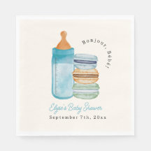 Bonjour Bébé Blå Macarons & Milk Boy Babyfirande