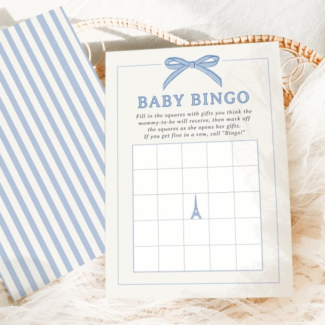 Bonjour Bébé Blue Paris Baby Bingo-spelkort (Skapare uppladdad)