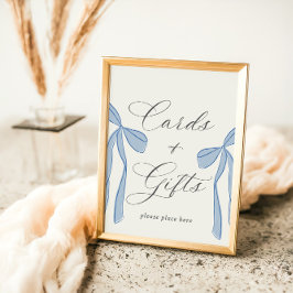 Bonjour Bébé Blue Paris Eiffel Torn-kort och -gåvo Poster