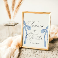 Bonjour Bébé Blue Paris Favors & Treats Sign