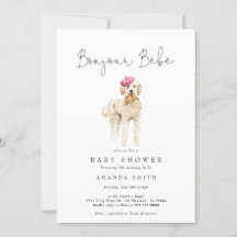 Bonjour Bebe Fransk Golden Doodle Baby Shower