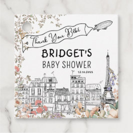 Bonjour Bebe Fransk Kön Neutral Baby Shower Gåvor Etiketter