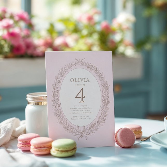 Bonjour Bebe Fransk Patisserie Födelsedagsfest Inbjudningar (Skapare uppladdad)