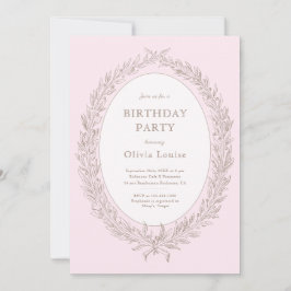 Bonjour Bebe Fransk Patisserie Födelsedagsfest Ros Inbjudningar