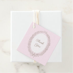 Bonjour Bebe Fransk Patisserie Tack Rosa Gåvor Etiketter