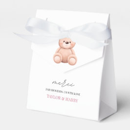 Bonjour Bebe Fransk Watercolor Bear Baby Shower Fa Presentaskar