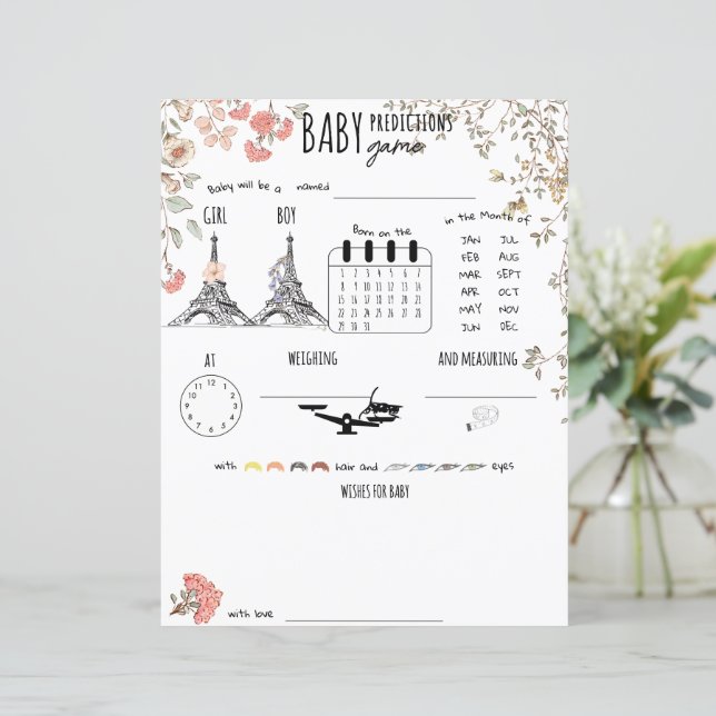 Bonjour Bebe Franska Baby Förutsägelser Önskningar (Stående Fram)