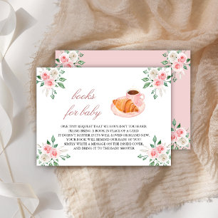 Bonjour Bebe French Cafe Rosa Blommig Bok Begäran Tilläggskort