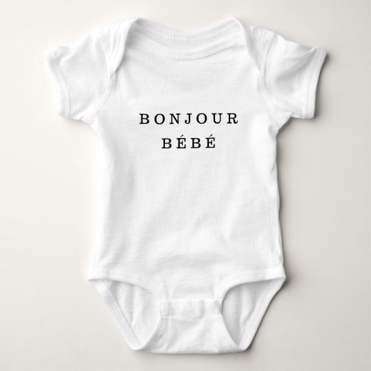Bonjour Bebe Jersey Babybodysuit Troja Zazzle Se
