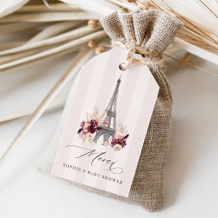 Bonjour Bébé Paris Baby Shower Favor Presentetikett