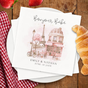 Bonjour Bébé Paris Café Baby Shower Pappersservett