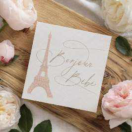 Bonjour Bebe Paris Fransk Baby Shower Pappersservett