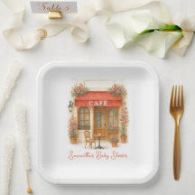 Bonjour Bebe Paris Fransk Cafe Baby Shower