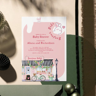 Bonjour Bébé Paris Parisian Fransk Baby Shower Inbjudningar