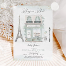 Bonjour Bébé Paris Parisian Fransk Baby Shower