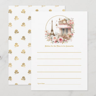 Bonjour Bébé Parisian Café Baby Shower Rådkort