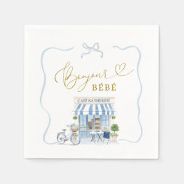 Bonjour bébé Parisian cafe Pappersservett