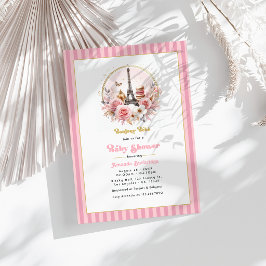 Bonjour Bébé Parisisk Bebis-fest Inbjudningar