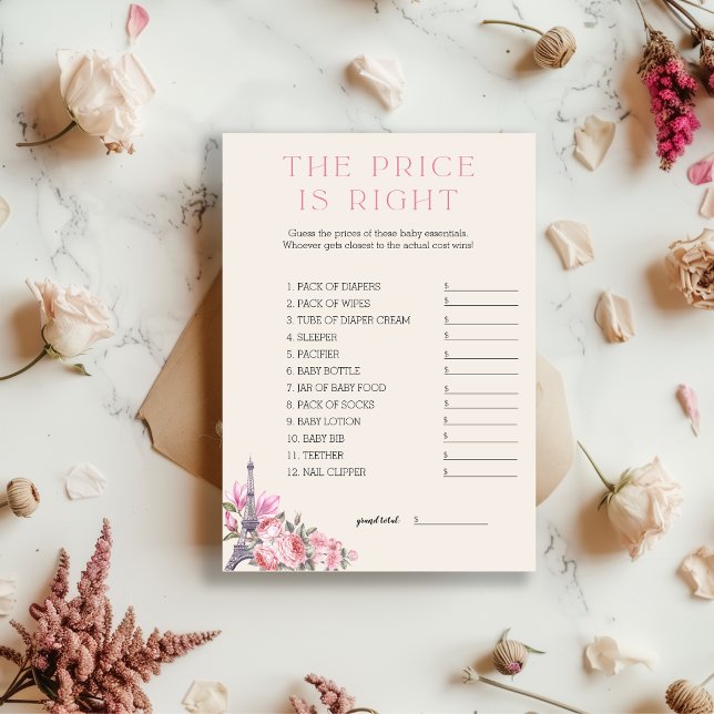 Bonjour Bebe | Pris är Höger Baby Shower-spel Inbjudningar (Skapare uppladdad)