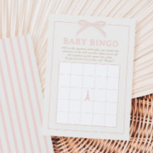 Bonjour Bébé Rosa Paris Baby Bingo-spelkort