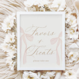 Bonjour Bébé Rosa Paris Favors & Treats-tecken Poster