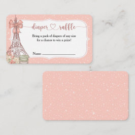 Bonjour Bebe Rosa Parisian Diaper Raffle Card Tilläggskort