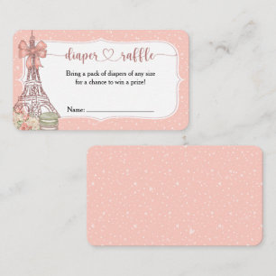 Bonjour Bebe Rosa Parisian Diaper Raffle Card Tilläggskort