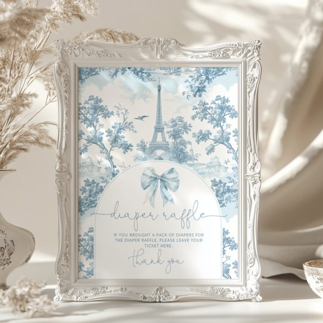 Bonjour bebe Toile de Jouy Diaper raffle Poster (Skapare uppladdad)