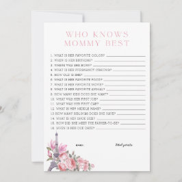 Bonjour Bebe | Vem känner Mamma Best Baby Shower Inbjudningar