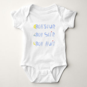Bonjour Bra Day Bon soir Bra Evening Fransk baby T Shirt