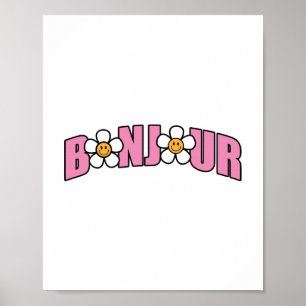 Bonjour, Bra Morgon i fransk Poster