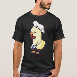 Bonjour Chef Goose - Kawaii Anka med Knivar T Shirt