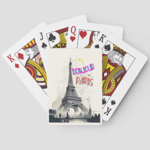 Bonjour Colorful Paris Casinokort