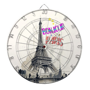 Bonjour Colorful Paris Darttavla