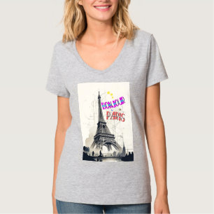Bonjour Colorful Paris T Shirt