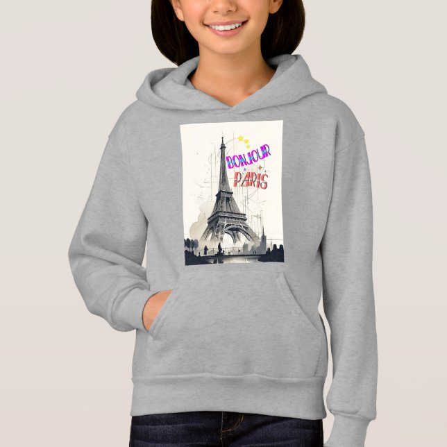 Bonjour Colorful Paris T Shirt (Framsida)
