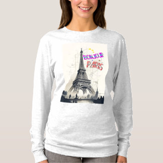 Bonjour Colorful Paris T Shirt