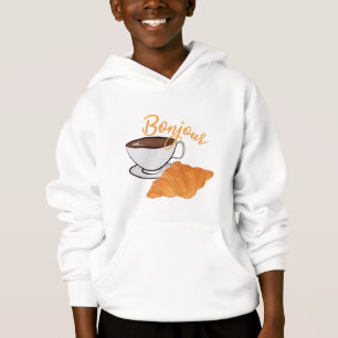 Bonjour Croissant Coffee Breakfast - Fransk Cafe T Shirt