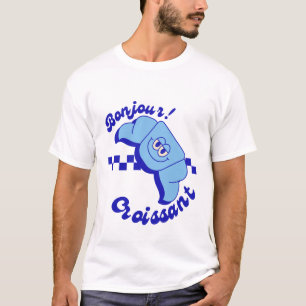 Bonjour croissant t shirt