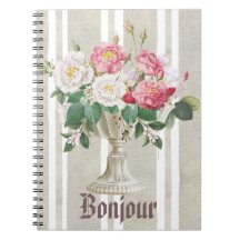 Bonjour cute rustic and romantic botanical French