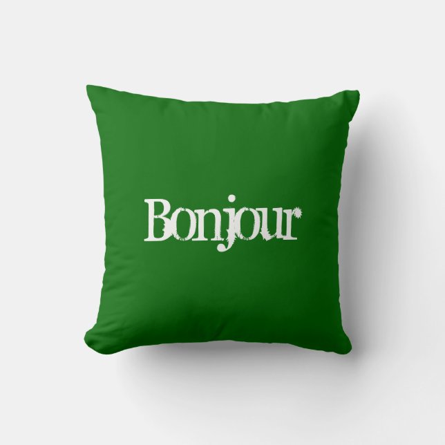 Bonjour - dekorativ kudde (Framsida)