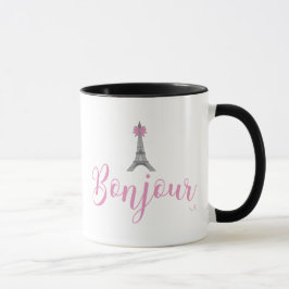 Bonjour-Eiffel Torn Bow Unik Mugg