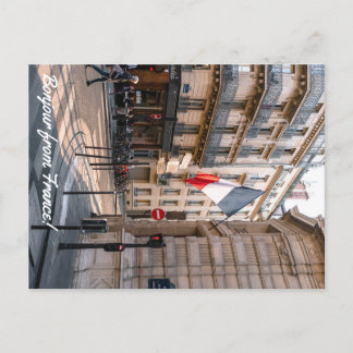 Bonjour från Frankrike-vykort Vykort