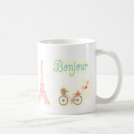 Bonjour från Paris frankriken Kaffemugg
